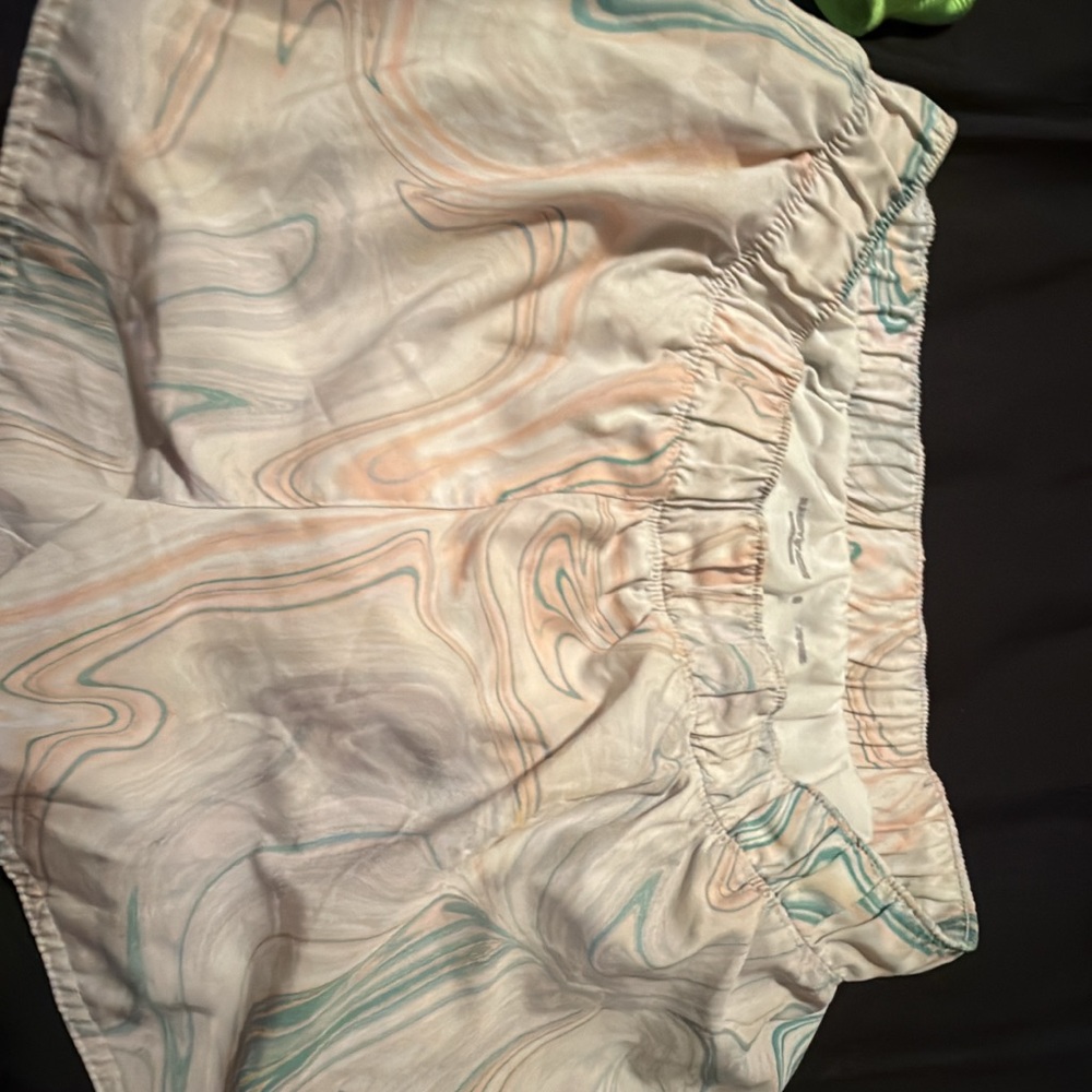 Old Navy Women's Athletic Shorts - White with Pastel Swirls